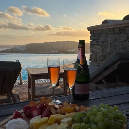 ヴィラ Orama Mykonos Sunset & Pool Mykonos Town